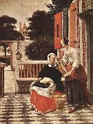 HOOCH, Pieter de, Woman and Maid sg